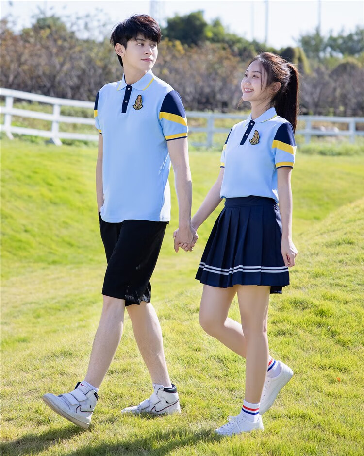 jkdk风制服班服初中高中生会开幕式服装中学生班服套装毕业季拍照t恤