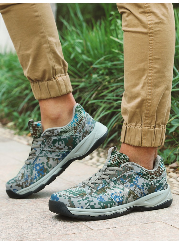 显豹 新式迷彩鞋作训鞋迷彩鞋男解放鞋徒步鞋 标配款布面(单只仅240g)
