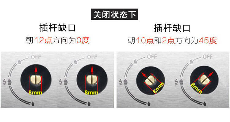 通用燃气灶旋钮华帝海尔灶具金属按钮打火开关方太煤气灶配件孔径8mm0