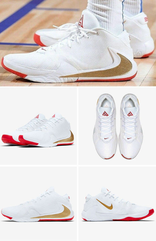 限量】字母哥篮球鞋1代首发黑白二代白金低帮3 2代白水泥白金 字母哥2