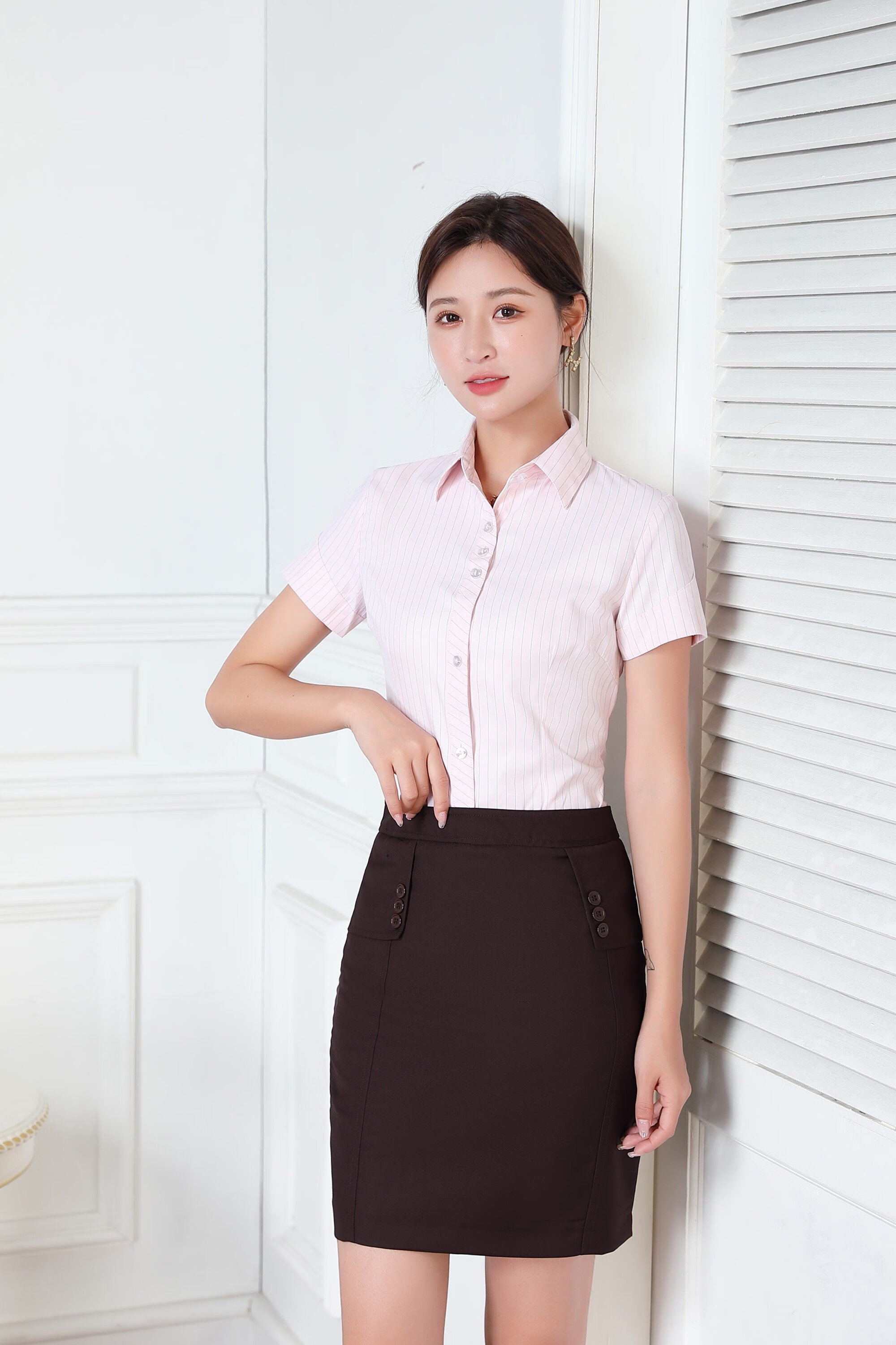 卡禄奴招商银行行服招行职业装制服套装女工作服西装长袖衬衫短裙修身