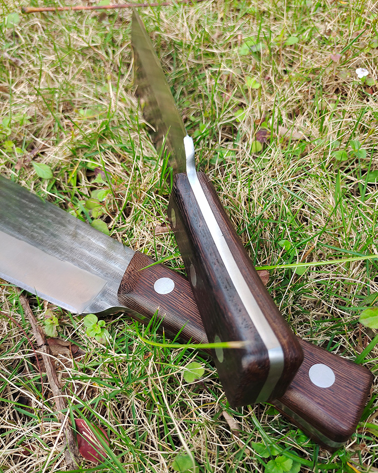 砍柴刀加长柄柴刀树刀锻打户外丛林伐木大号加重大骨野外破竹农用劈柴