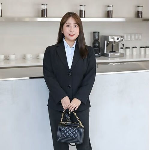 大码小西装外套女微胖女人显瘦的特大码职业装胖mm面试正装西服工作服