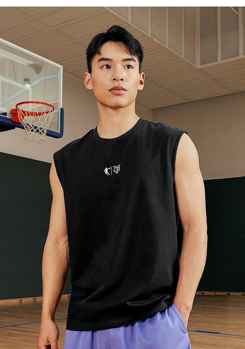 QIAODAN Men's Tank Top, Summer Sports Quick-Dry T-Shirt, Moisture-Wicking Sleeveless Basketball Jersey, Fitness Workout Shirt 2