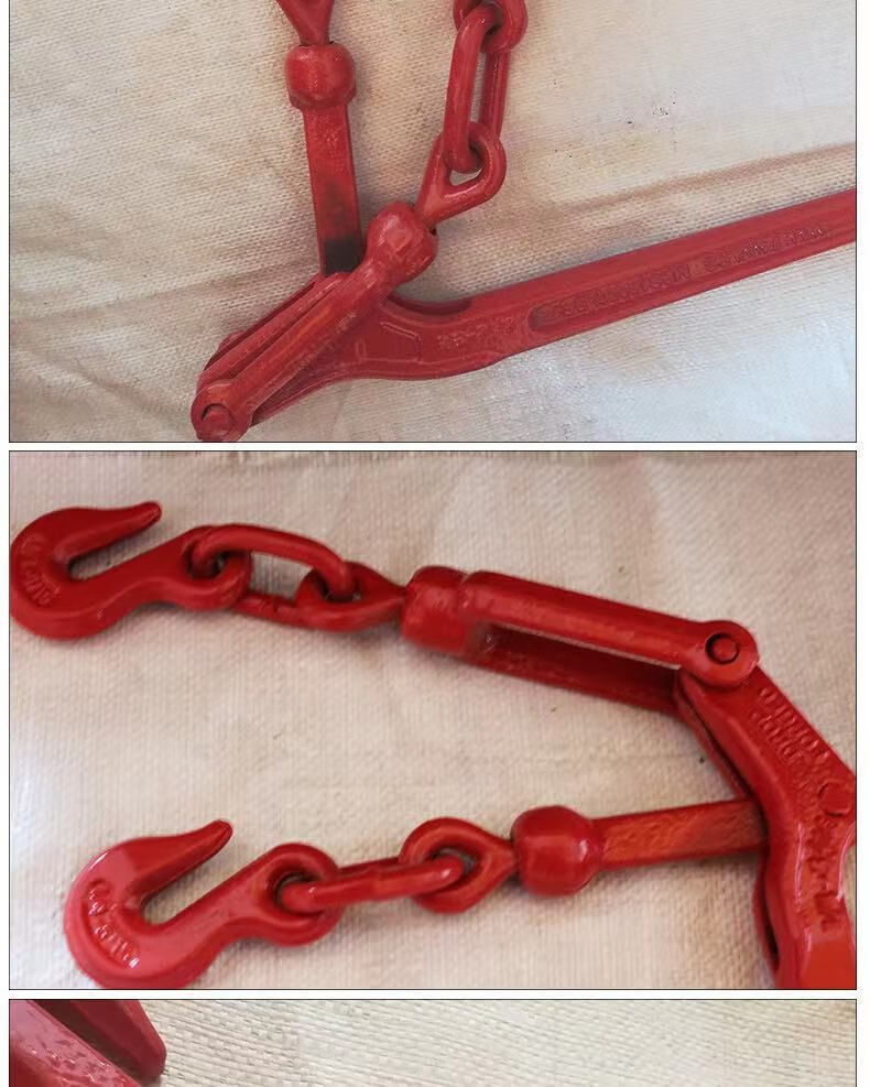 紧链器 棘轮拉紧器链条杠杆收紧链条捆绑器双钩货车固定紧链器钢索紧