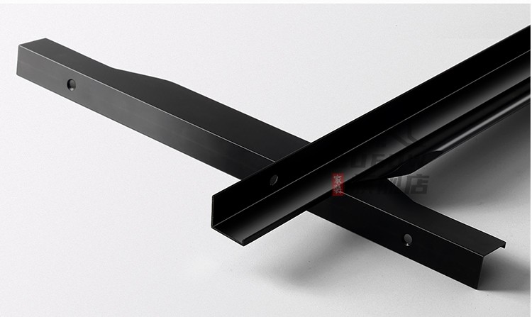 隐形拉手定制黑色通长现代简约抽屉橱柜大衣柜轻奢加长门把手黑色200