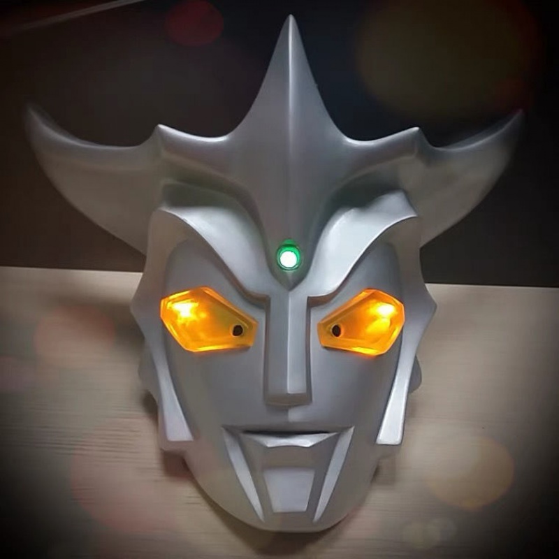 智能雷欧奥特曼头盔头套面具手工定制特摄动漫电影皮套白膜成品 特利