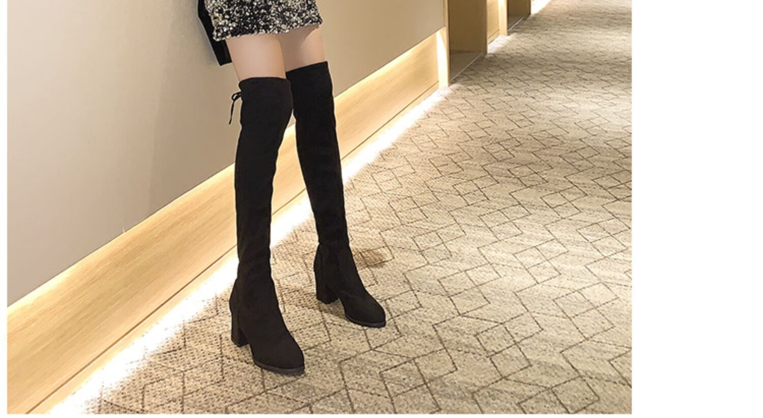 大东长靴女过膝加绒2022秋季新款高筒秋冬马丁靴子粗腿瘦瘦长筒靴