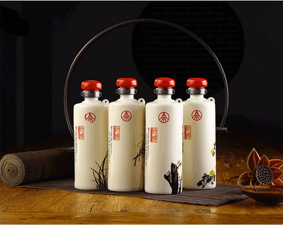 50°五粮液股份公司 梅兰竹菊 浓香型白酒礼盒装500ml*4瓶