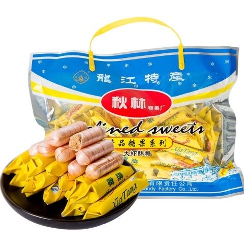 秋林里道斯大虾糖虾糖秋林大虾酥糖龙江特产哈尔滨400克秋林里道斯