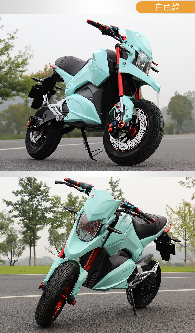 m5成人电动摩托车电瓶车72v96vz6小电猴子中置电摩大功率高速跑车豪华