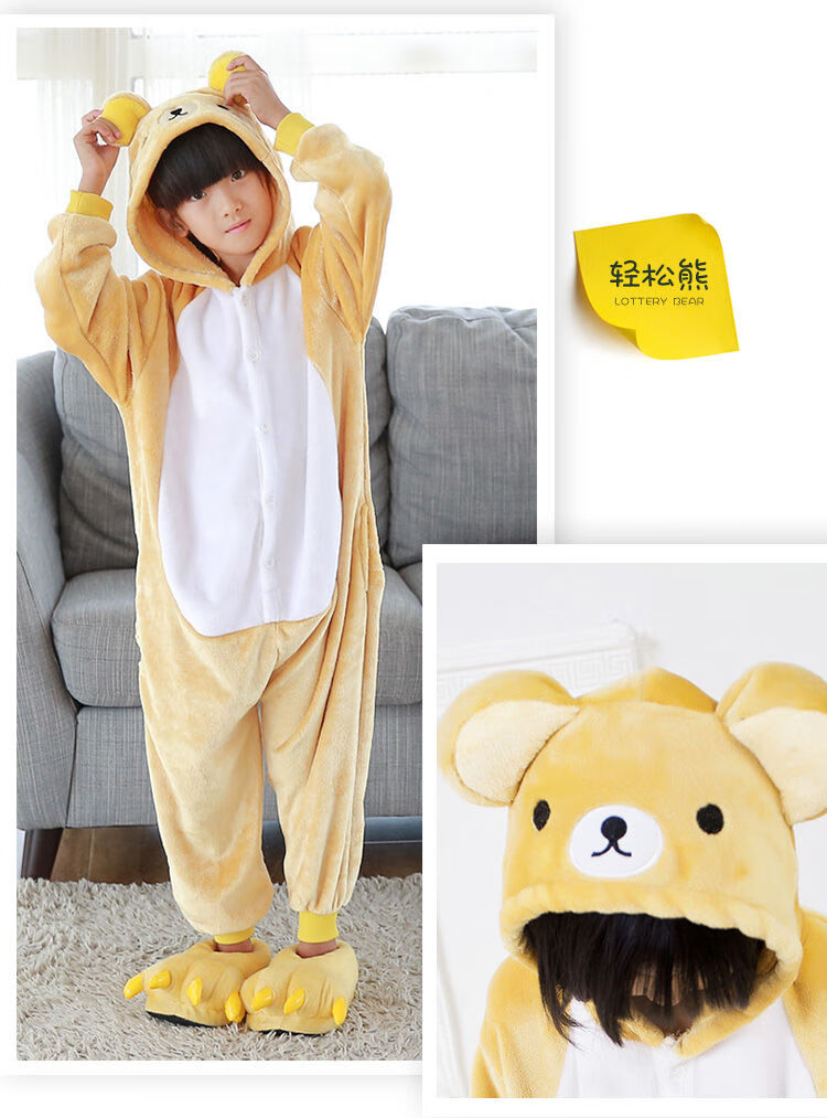 梦梦奇儿童动物连体睡衣冬中大童法莱绒女孩儿童萌男孩睡衣 绿恐龙有