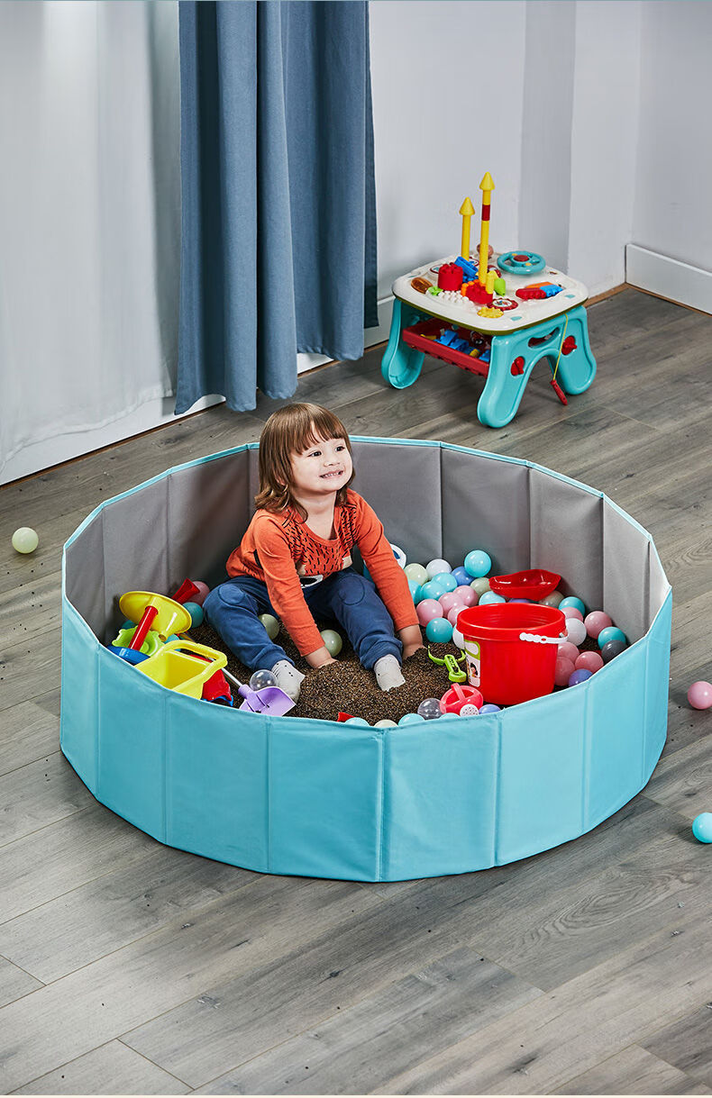 宝宝儿童沙滩玩具决明子玩具沙家用室内套装沙池挖石子大颗粒围栏 1米