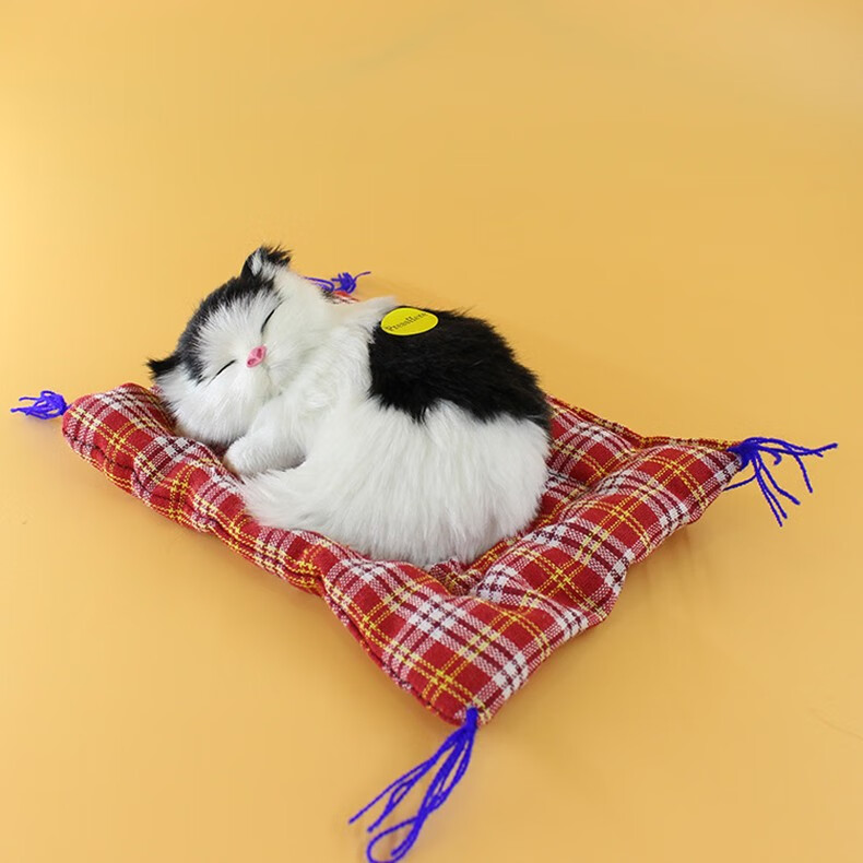 仿真猫 创意仿真猫咪毛绒玩具公仔摆件假猫会叫的萌