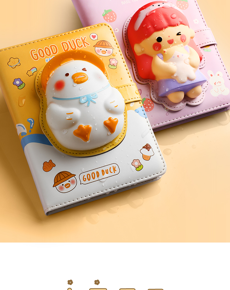 解压本减压笔记本学生萌可爱少女心创意卡通手账本记事日记本子文艺