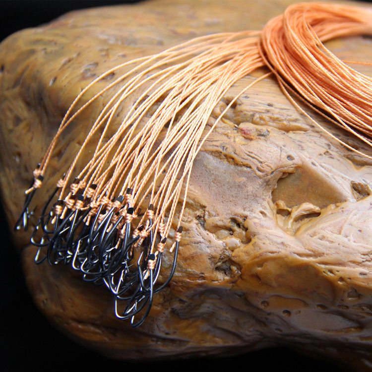 甲钓甲鱼排钩歪嘴钩鲶鱼黄鳝鳗歪头钩子线单钩20根中号钩3米线