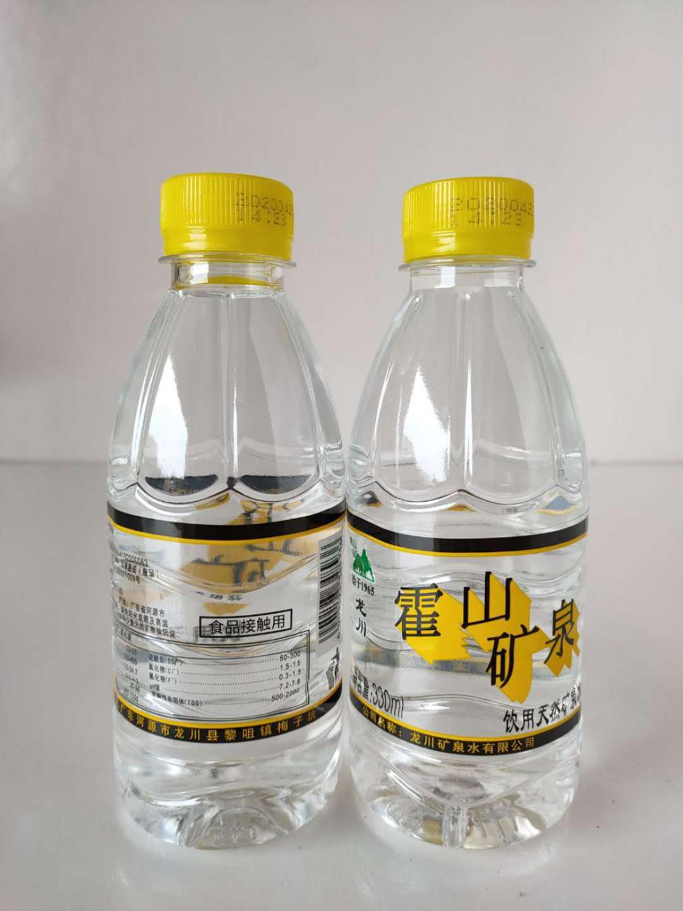 龙川霍山矿l泉水 薄膜装 天然弱碱性矿l泉水 非l苏打饮用水 330ml*24