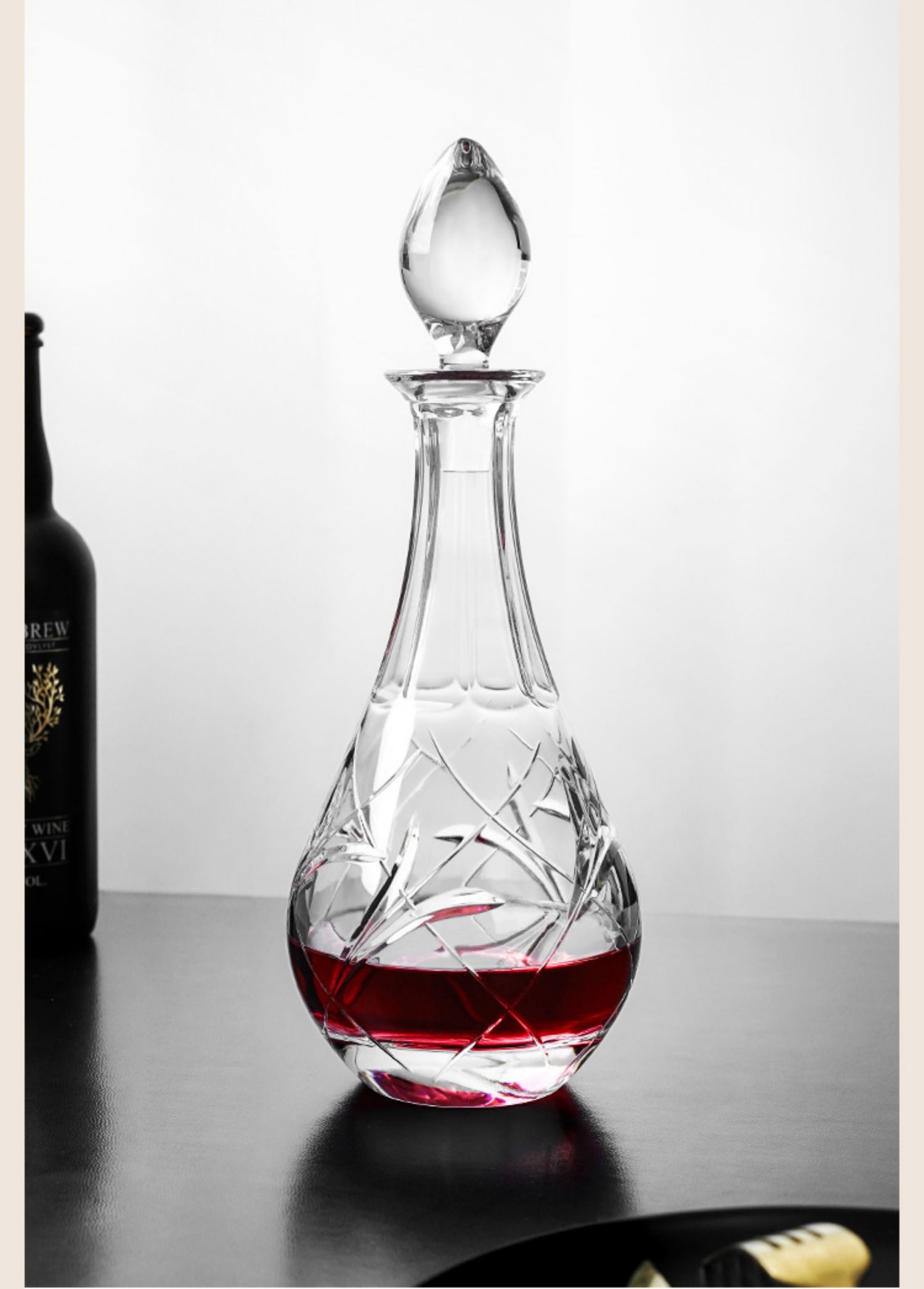 高端水晶玻璃高端人士自用送礼佳选 生长系列醒酒器1000ml   2支生长