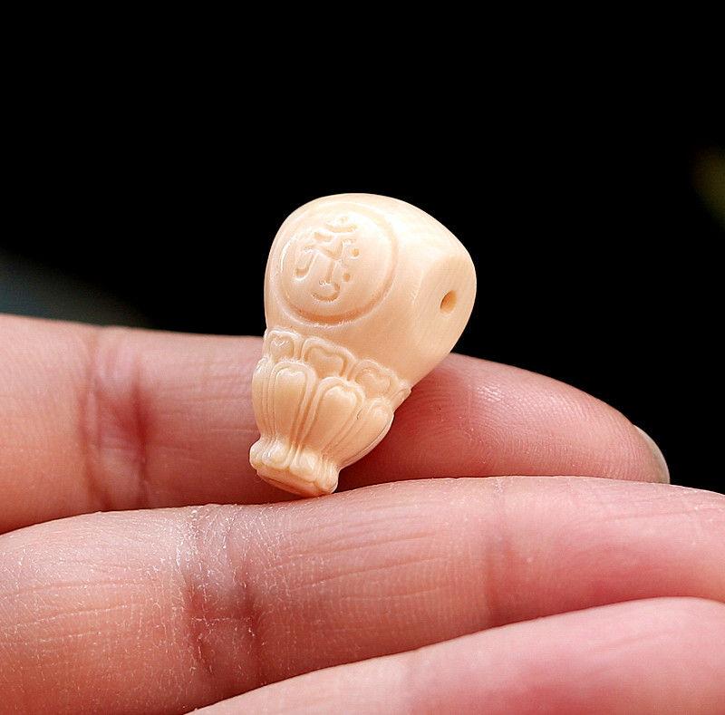 猛犸象牙无相三通无相佛三通佛头佛珠配饰diy配件宽度111厘米左右