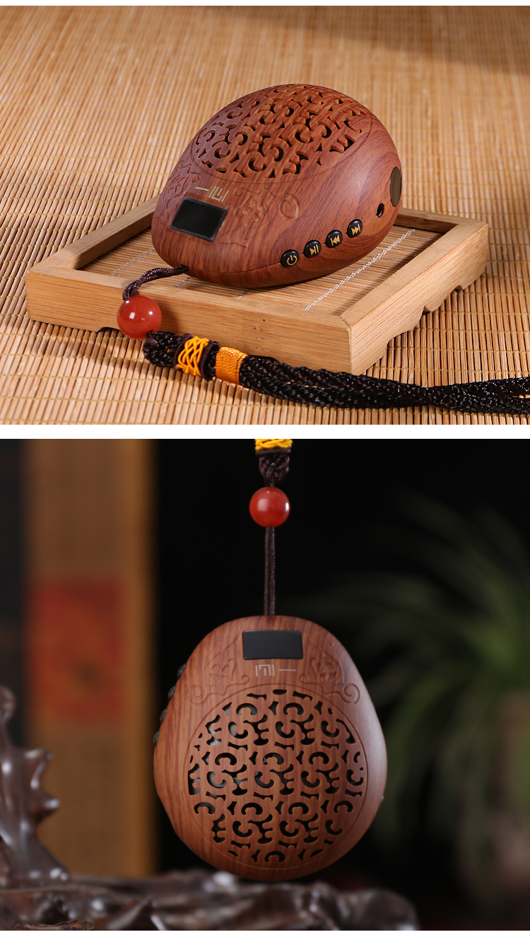 一心念佛机木鱼插卡家用充电小型播经机高清音质迷你佛经唱佛机 黑色