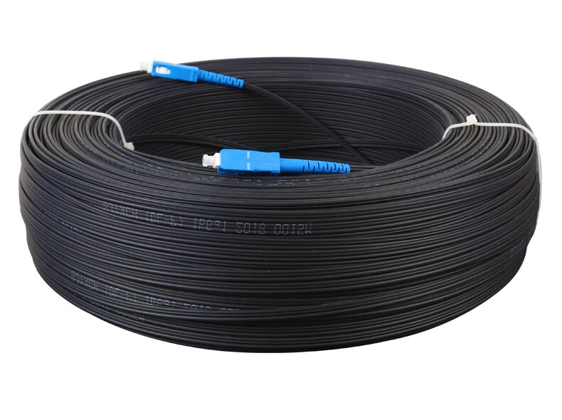 线光纤跳线124芯皮线sc接口三网通单芯双芯皮线光缆室内1芯黑色200米