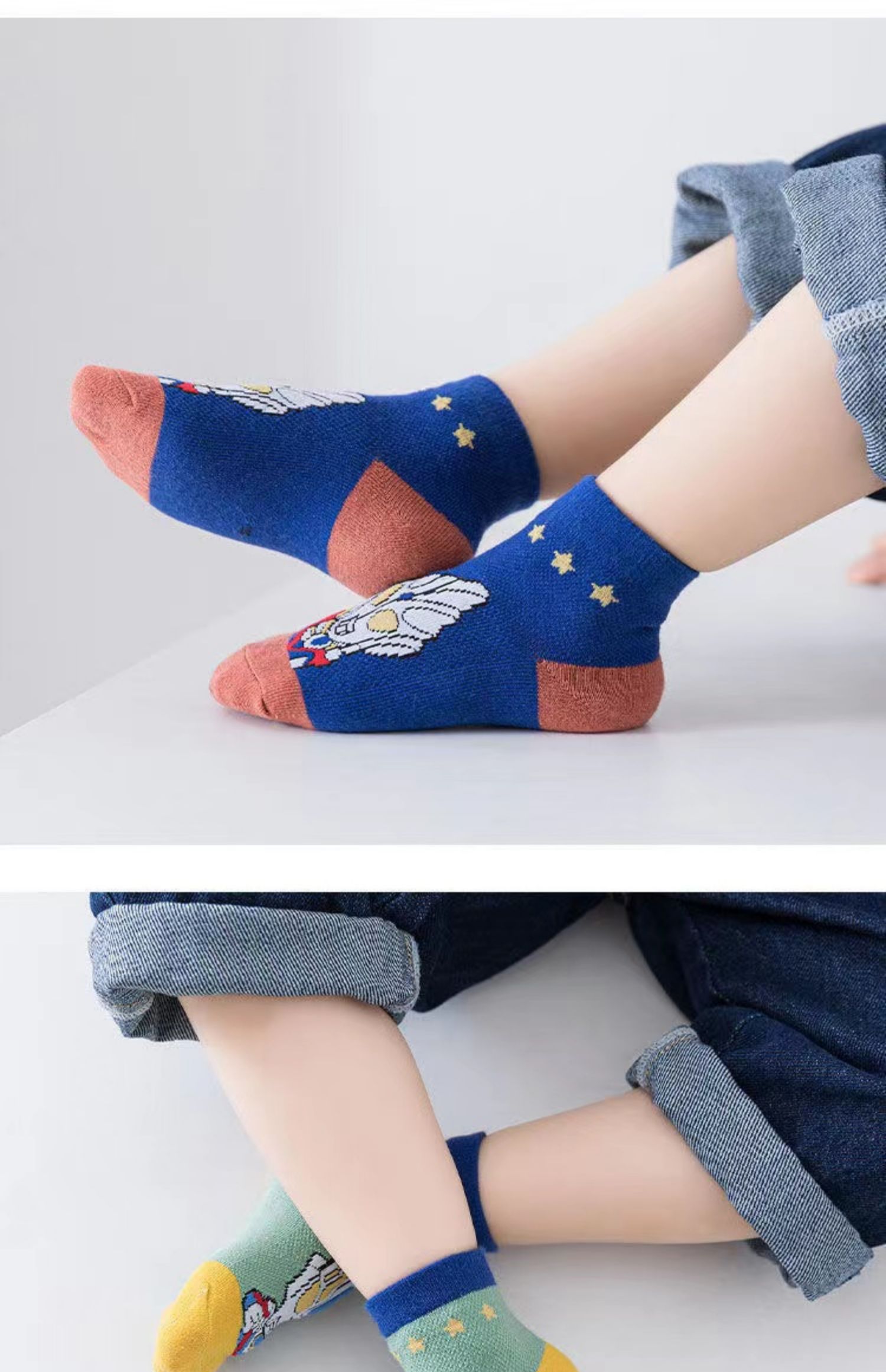 男童袜子夏季薄款儿童纯棉袜子男孩春夏网眼袜夏天小孩袜子彩色花边