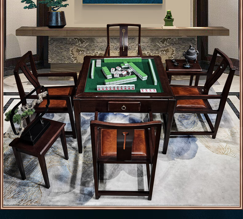 墅木全自动麻将机餐桌两用新中式实木家用麻将桌高档家具电动机麻棋牌