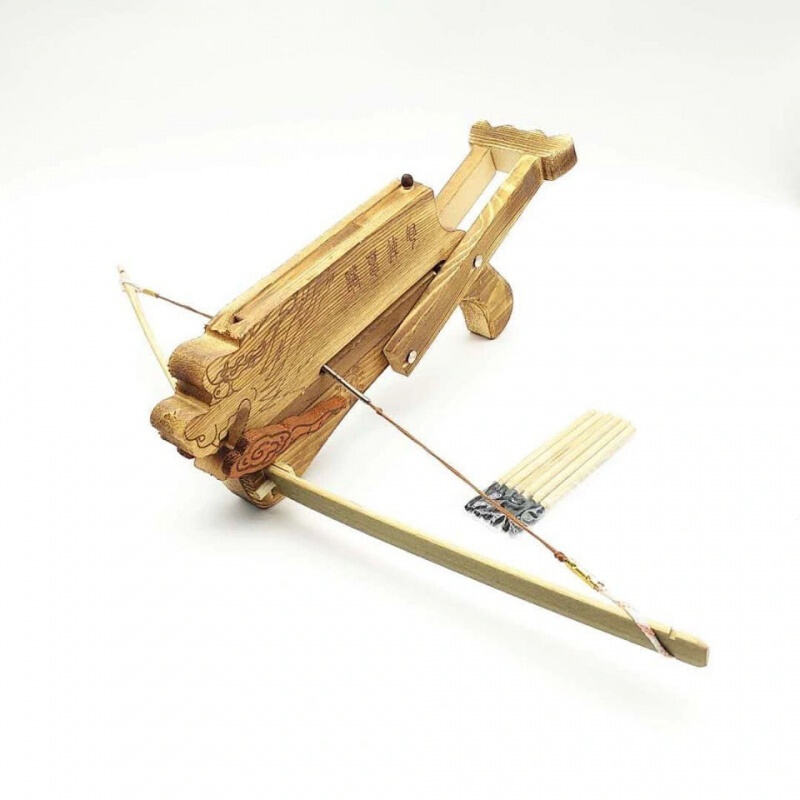 弓努猎弓箭儿童玩具个性仿真安全手工软胶木制射箭 【大号】诸葛连弩