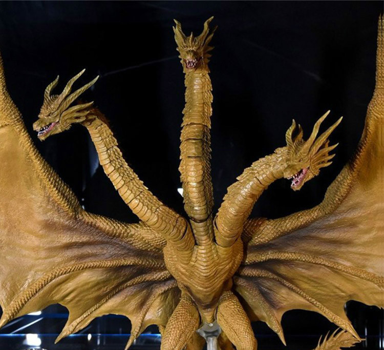 定制neca2019电影版新哥斯拉2怪兽之王手办shm三头龙模型玩具玩偶软胶