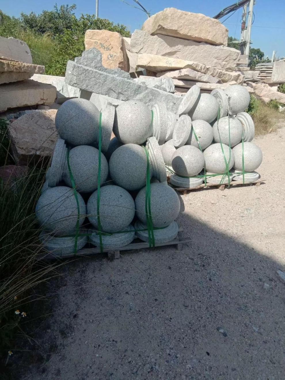 路护墩大理石圆球路护盾石球挡路石墩拦路石石球路障挡车石大理石圆球