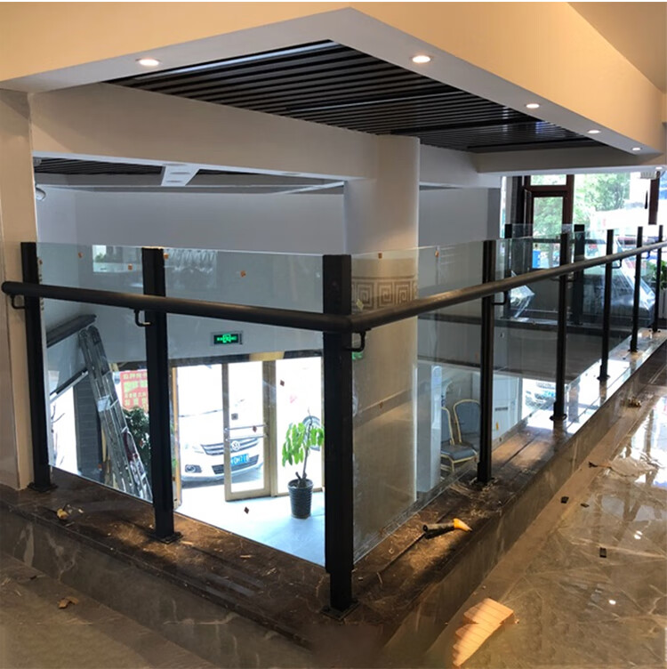 楼梯304不锈钢扶手栏杆阳台室内外玻璃护栏现代简约立柱飘窗围栏定制