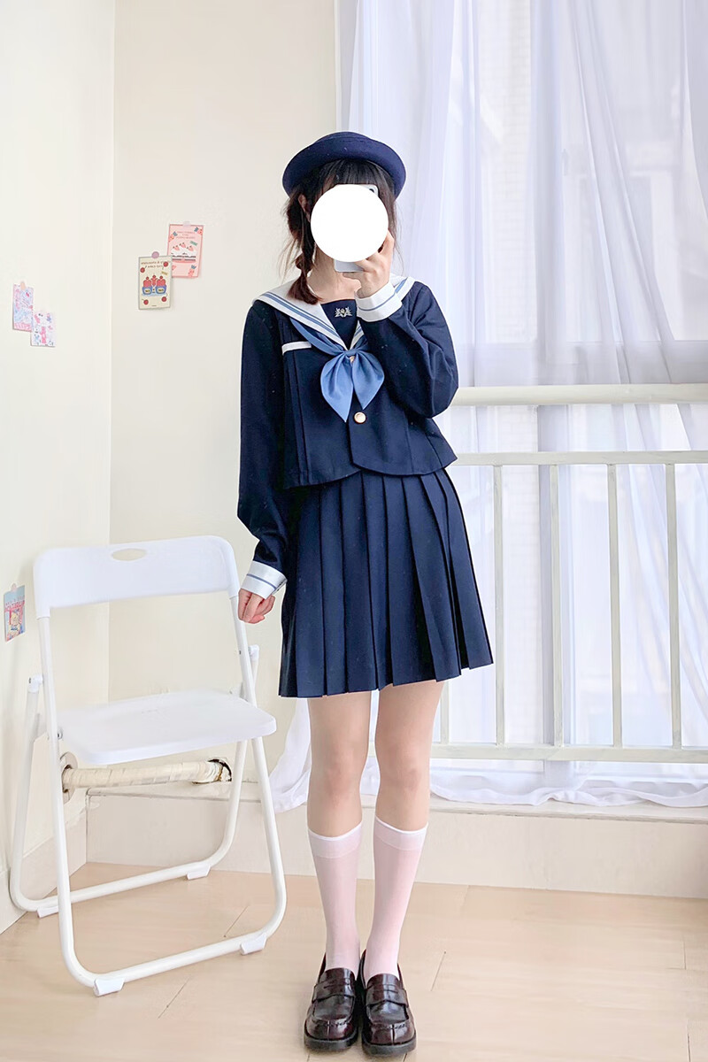 圣迭女子暴躁jk社原创基础款百褶裙短裙jk制服正统水手服套装现货42cm