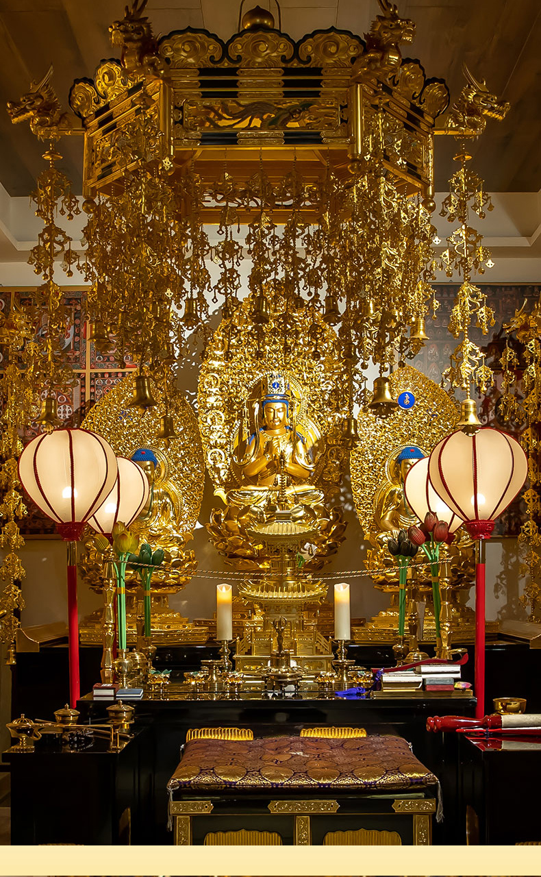 修明堂木制唐密密宗摩尼宝珠家宅佛堂佛龛供佛用装饰品桌面摆件镀金款