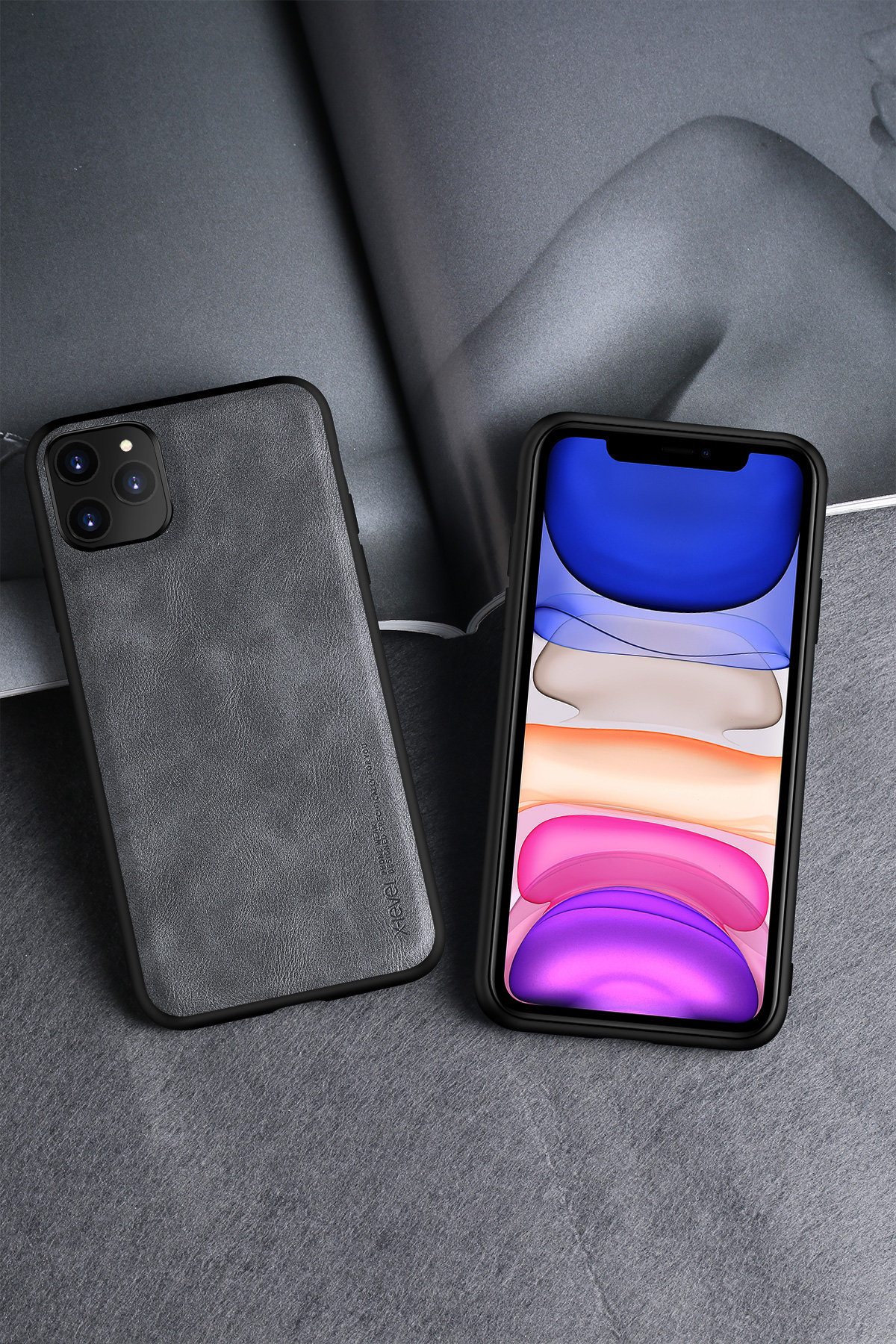 holila苹果11手机壳iphone11pro套子简约十一贴皮壳promax全包皮套