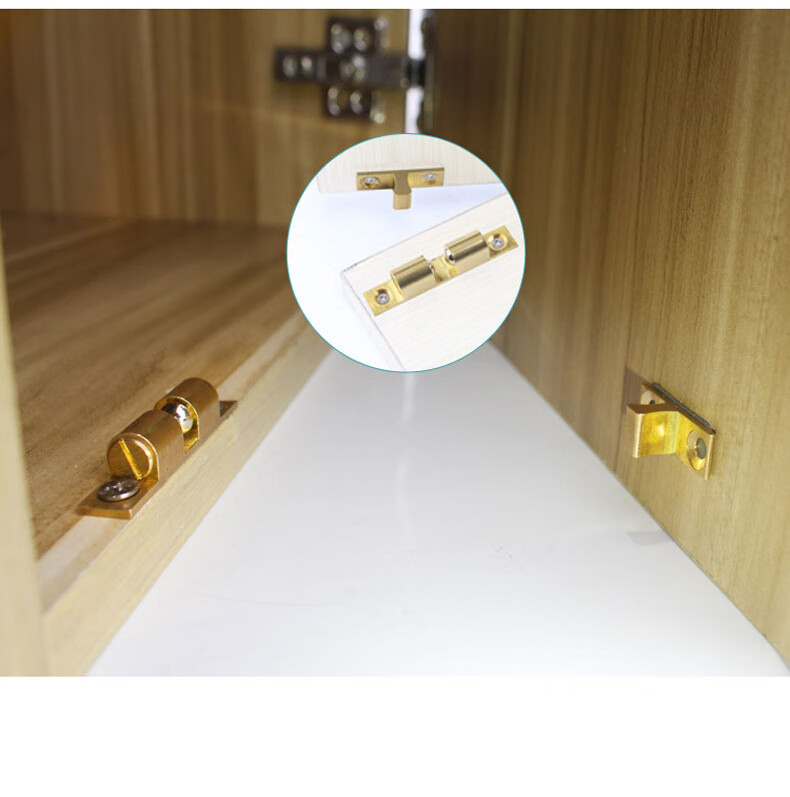 柜门碰珠橱柜门弹簧卡扣衣柜门扣门碰可调松紧卡式门扣碰珠锁42mm四个