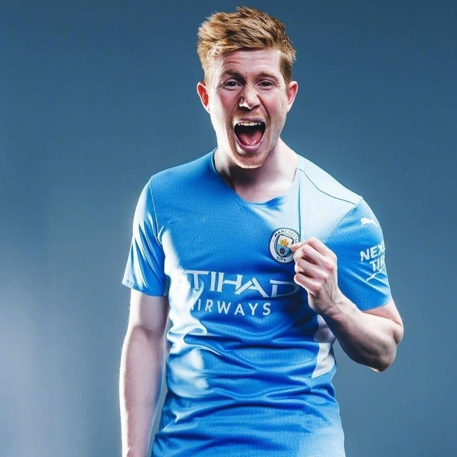 艳誉 球衣2122赛季斯特林7号足球上衣布劳内17号队服套装可定制 主场