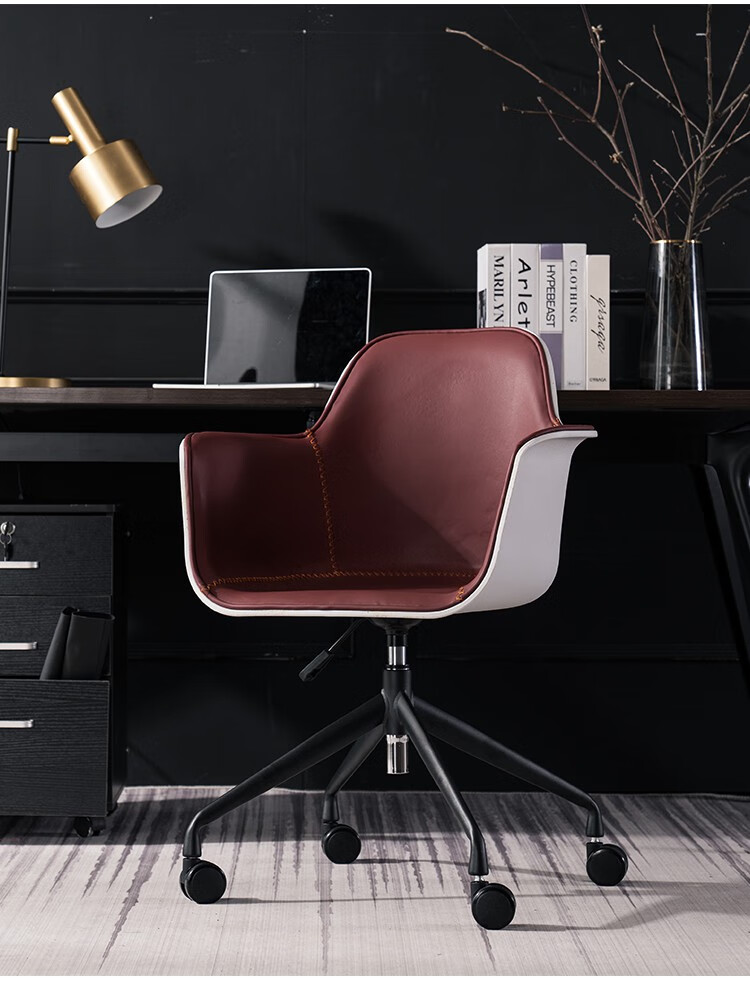 班奇盾 滑轮椅现代简约电脑座椅北欧家用椅子靠背办公室轻奢书桌椅