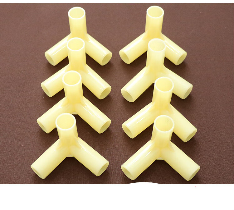 坐床式蚊帐配件塑料三通接头16不锈钢单根杆子加厚支架三角架 直径