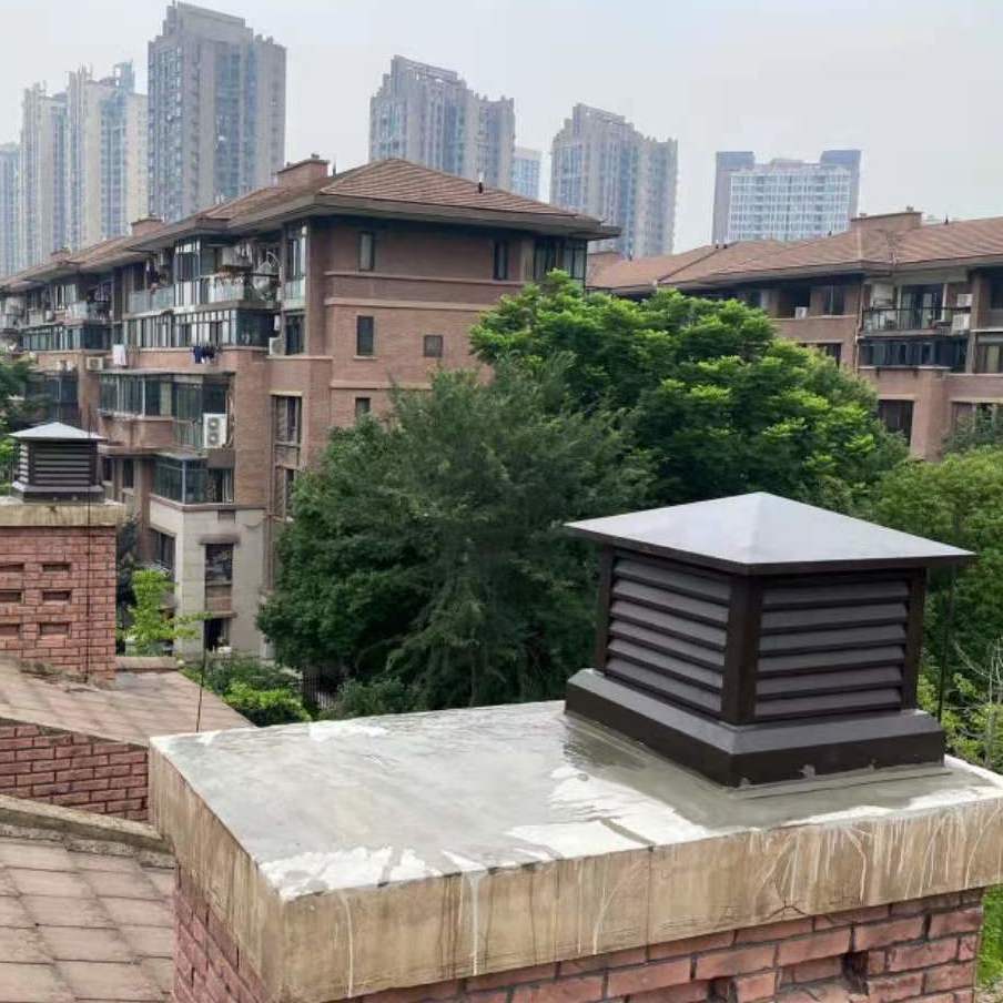 铝合金烟囱帽楼房别墅烟囱帽屋顶防雨通风排气烟囱帽百页烟囱帽定制