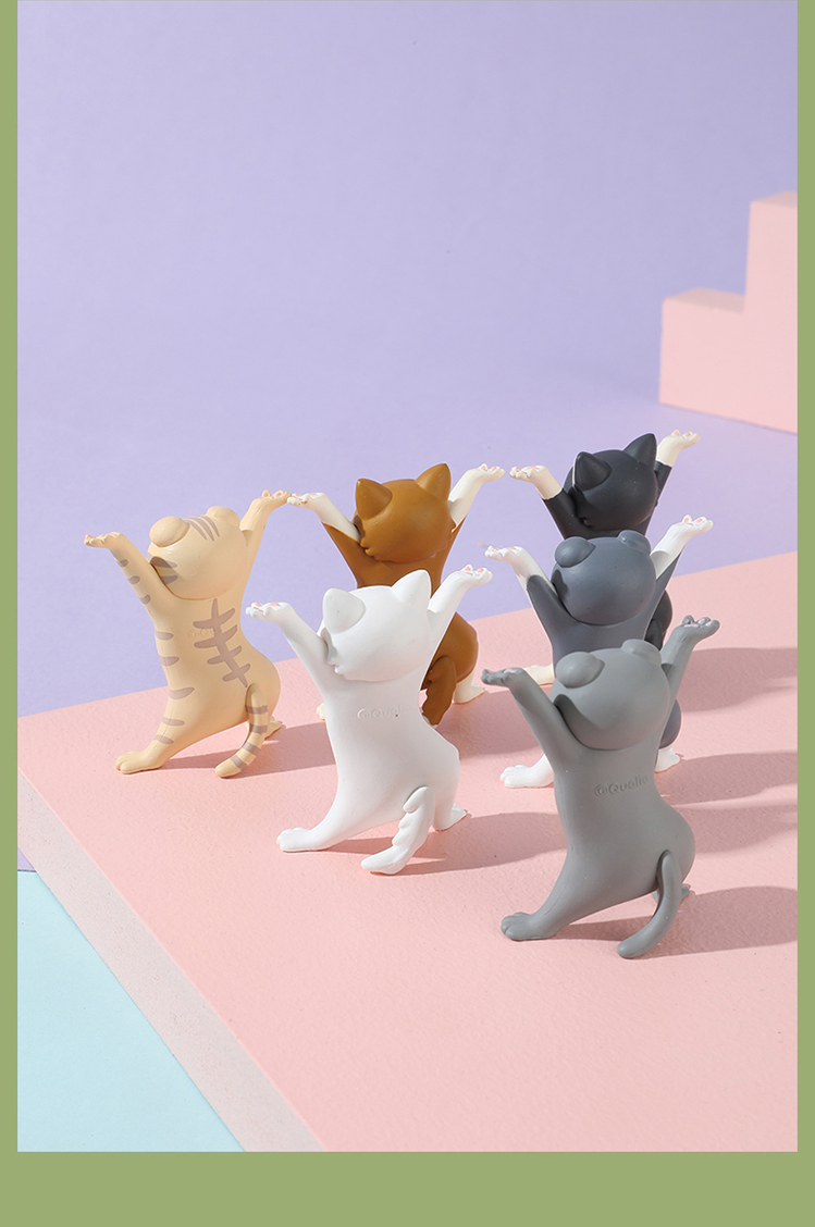 妖娆猫日本网红猫咪笔架盲盒手办生日礼物送女生女友qualia扭蛋可爱举