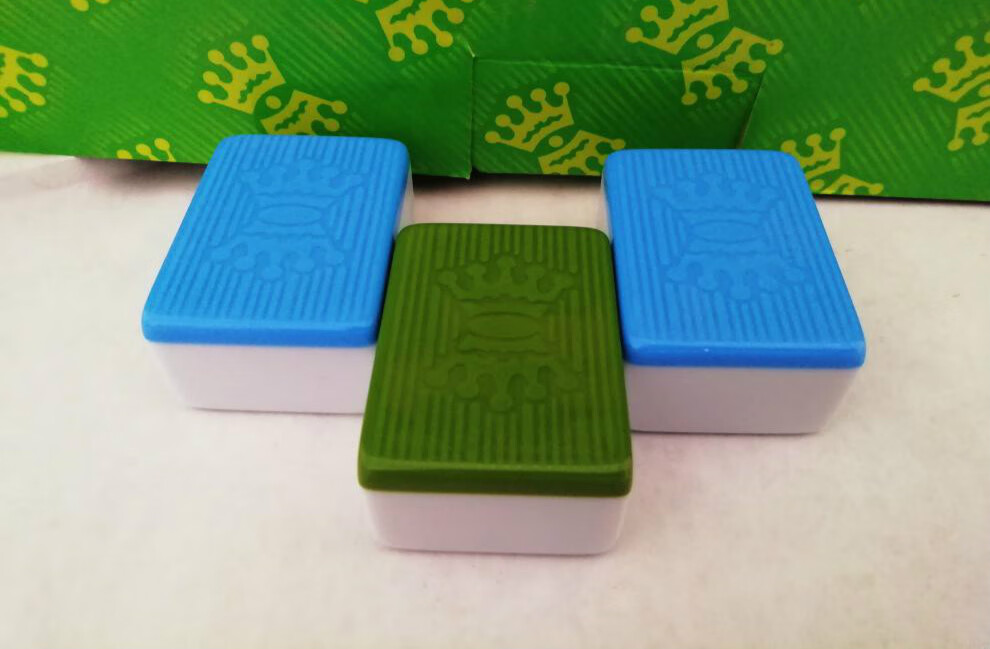 牌皇冠机用麻将子家用一级大号42 46 48 50大字体 一级42#绿色/蓝色