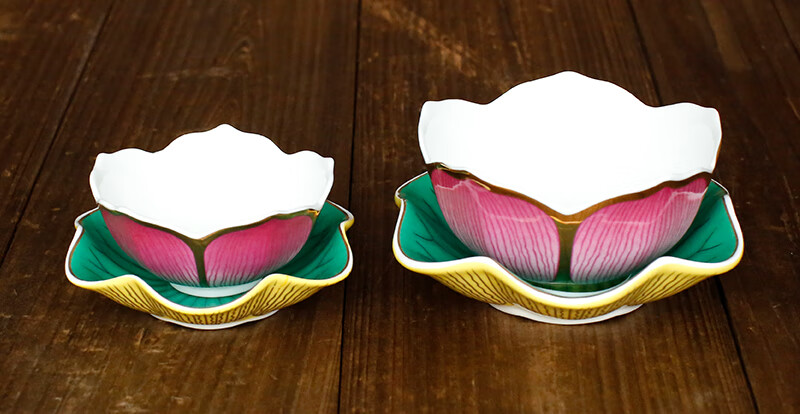 陶瓷莲花碗供佛上供小贡水碗佛堂七宝八供佛前斋碗八吉祥佛具嘉智鹤