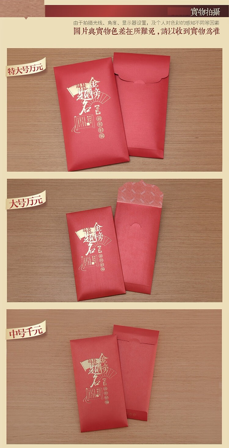 创意金榜题名前程似锦学业进步有成万元红包壳祝贺高考状元升学宴利是