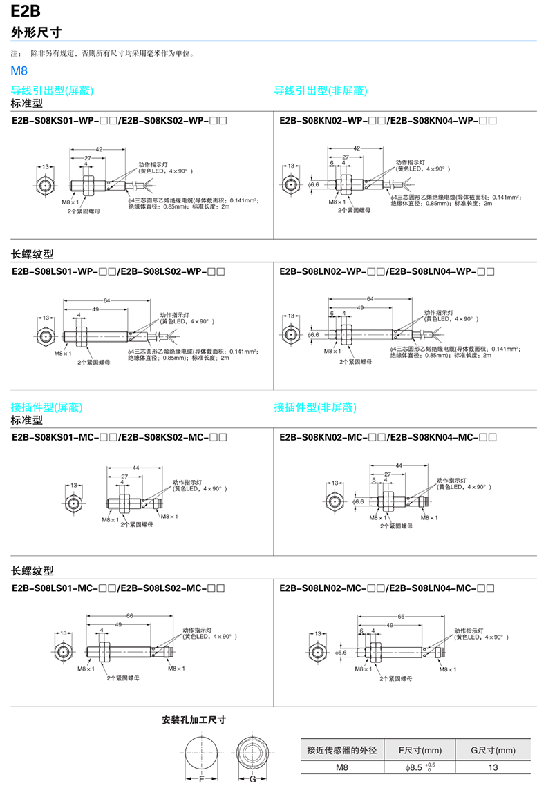 欧姆龙常闭接近开关e2b