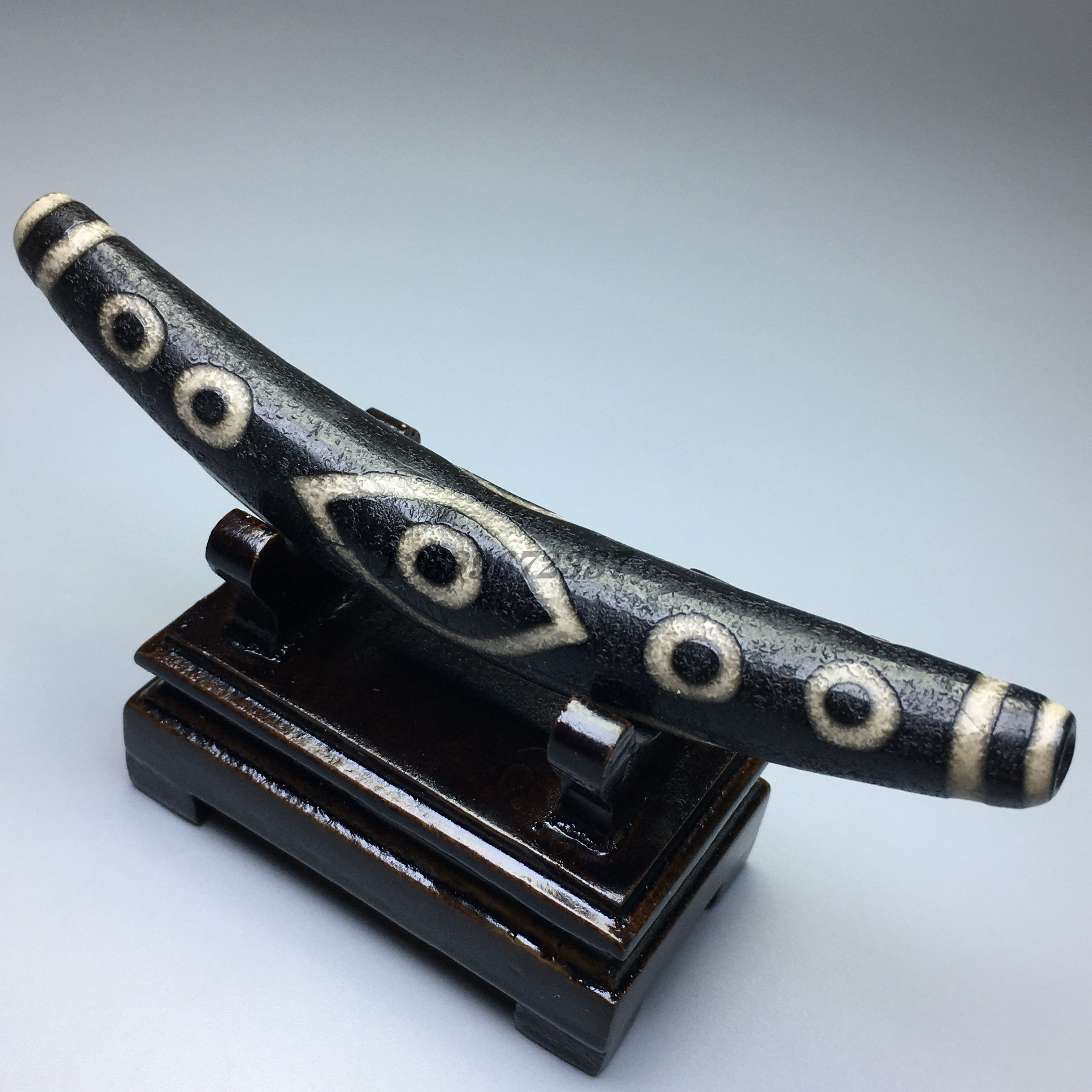 挂件老物件收藏 定制款 十三眼牛角天珠不带支架【图片 价格 品牌