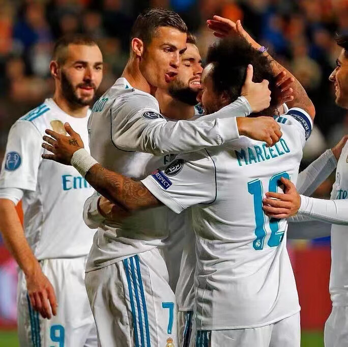 珺纤1718赛季皇马主场球衣欧冠决赛版7号c罗莫德里奇本泽马足球服男女