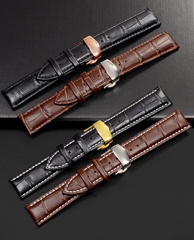 卡西欧手表通用br真皮表带针扣手表皮带22适配卡西欧表带mtp1375 1183