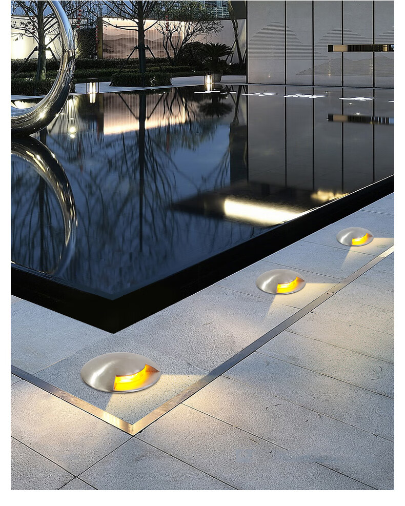 禄欣地埋灯led户外防水埋地灯嵌入式地脚灯广场草坪灯别墅楼梯台阶灯