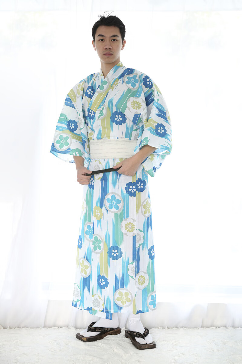 日本人穿的衣服男士传统正式和服浴衣腰带套装长袍浴袍家居服旅拍服饰