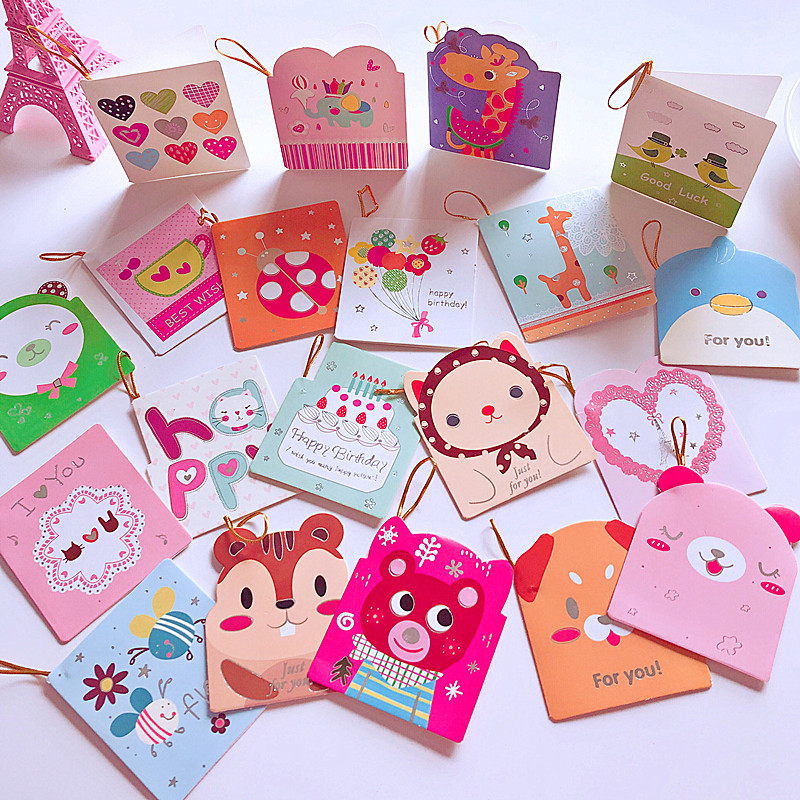 韩国创意可爱立体圣诞节贺卡幼儿园儿童生日邀请函diy祝福小卡片 酒